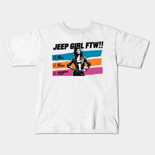 Jeep girl FTW! Kids T-Shirt